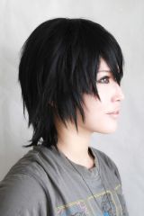 Gachiakuta Follo Tunito / Sword Art Online Kirito Kirigaya Kazuto short layer black wig