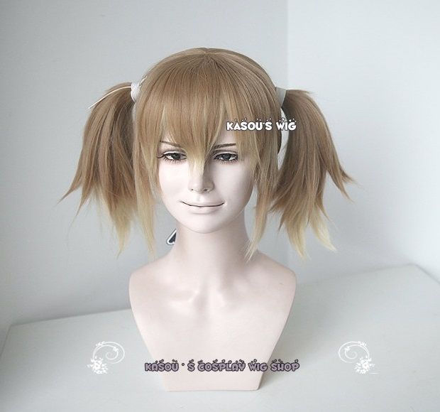 Sword Art Online ALO Ayano Keiko / Silica light brown blongde ombre twintails cosplay wig