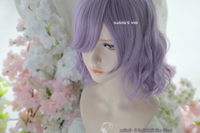 S-4 / SP33 grayish purple loose beach waves lolita . harajuku wig with bangs .35cm