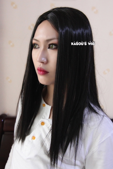 Alice: Madness Returns Alice middle part long black 60cm cosplay wig ...