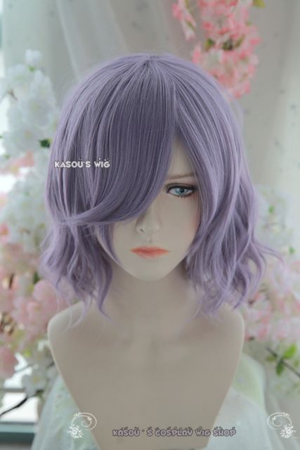 S-4 / SP33 grayish purple loose beach waves lolita . harajuku wig with bangs .35cm