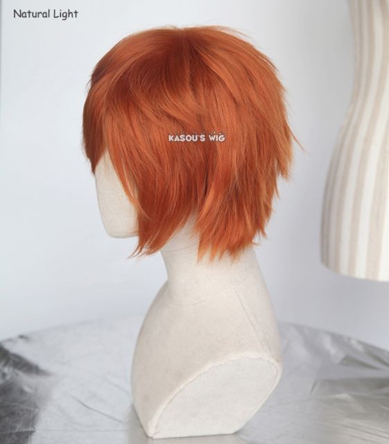 Zootopia Nick Wilde S-1 / KA021 >>31cm / 12.2" short burnt orange layered wig, easy to style,Hiperlon fiber