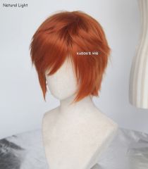Nick Wilde S-1 / KA021 >>31cm / 12.2" short burnt orange layered wig, easy to style,Hiperlon fiber