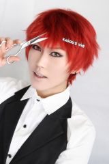 Kuroko no Basketball / KNB Seijuro Akashi short layered red wig with short bangs