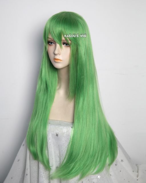 L-2 / KA060 light green 75cm long straight wig