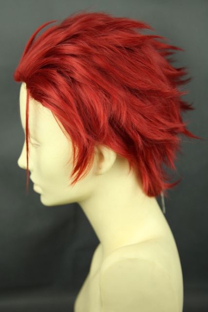 K project Suoh Mikoto pre styled dark red all back cosplay wig  (KA042)