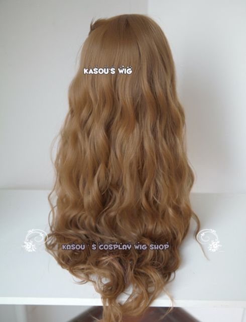 Harry Potter Hermione Granger light brown 80cm long wave wig . lolita hair . suitable for daily wear