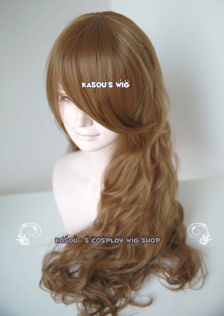 Harry Potter Hermione Granger light brown 80cm long wave wig . lolita hair . suitable for daily wear