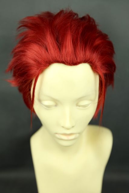 K project Suoh Mikoto pre styled dark red all back cosplay wig  (KA042)