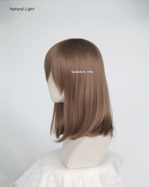 M-1/ KA024  light brown long bob cosplay wig. shouder length lolita wig suitable for daily use