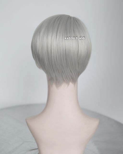 【sold out】Yuri !!! on Ice Victor Nikiforov short gray  pre-styled cosplay wig with short bangs