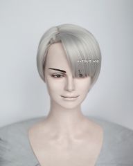 【sold out】Yuri !!! on Ice Victor Nikiforov short gray  pre-styled cosplay wig with short bangs