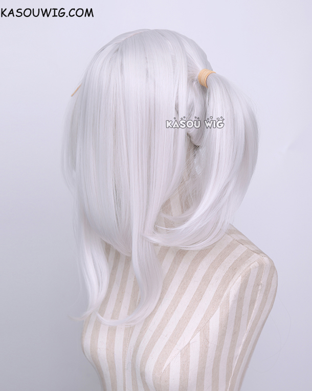 White sale pigtail wig