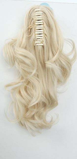 KA057-SP40 A-1/ curly clip on ponytail. 35cm bouncy layered curls