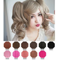 KA022- KA038 A-1 / curly clip on ponytail. 35cm bouncy layered curls