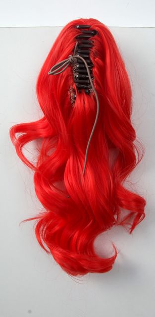 KA039- KA056 A-1 / curly clip on ponytail. 35cm bouncy layered curls