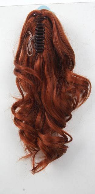 KA057-SP40 A-1/ curly clip on ponytail. 35cm bouncy layered curls