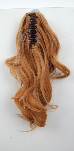 KA057-SP40 A-1/ curly clip on ponytail. 35cm bouncy layered curls