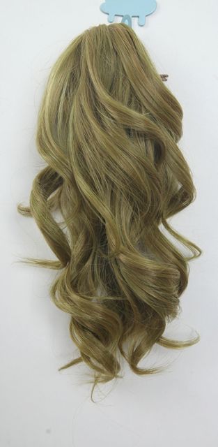 KA057-SP40 A-1/ curly clip on ponytail. 35cm bouncy layered curls