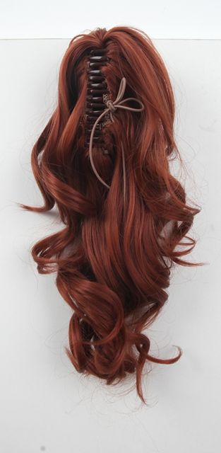 KA039- KA056 A-1 / curly clip on ponytail. 35cm bouncy layered curls