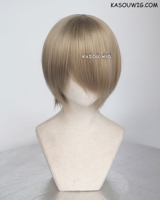 S-2 / KA016 tanned blonde short bob smooth cosplay wig with long bangs