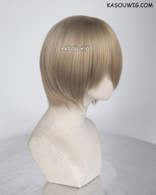 S-2 / KA016 tanned blonde short bob smooth cosplay wig with long bangs