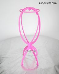 plastic collapsible wig stand black white pink colors