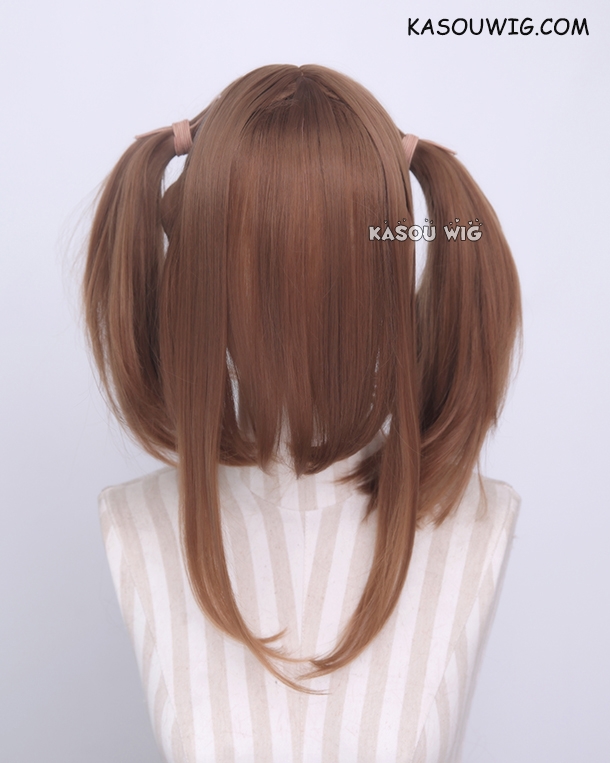 M 2 KA024 light brown pigtails base wig with long bangs