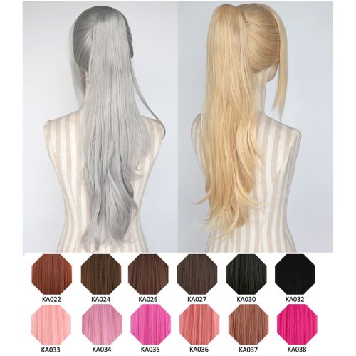 KA021 - KA038 A-2/ 62cm layered straight clip-on ponytail
