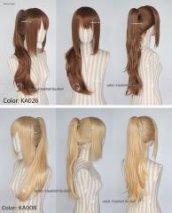 Female trainer clip on ponytail wig / 62cm long .