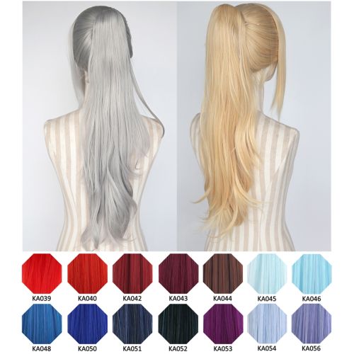 KA039-KA065 A-2/ 62cm layered straight clip-on ponytail