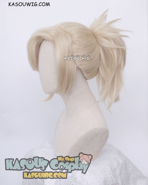 Overwatch Mercy Angela Ziegler light blonde layered ponytail cosplay wig