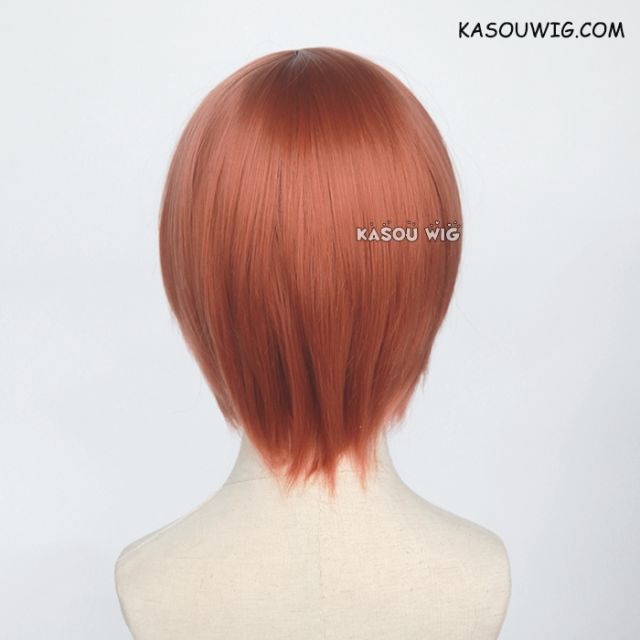 S-2 / KA022 Copper Penny short bob smooth cosplay wig with long bangs