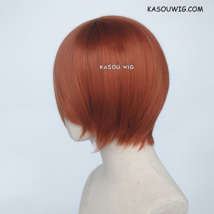 S-2 / SP06 Auburn brown short bob smooth cosplay wig with