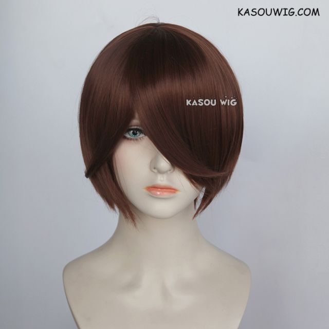 S-2 / KA026 Walnut Brown  smooth cosplay wig with long bangs