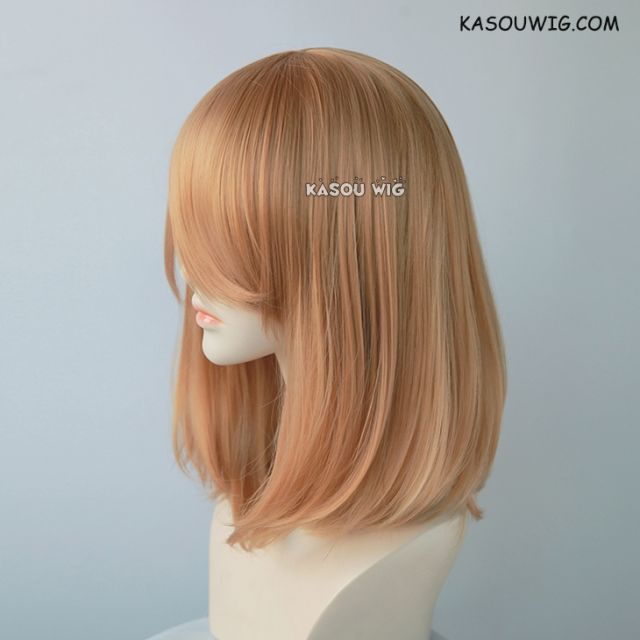 M-1/  KA018 ginger orange long bob cosplay wig. shouder length lolita wig suitable for daily use