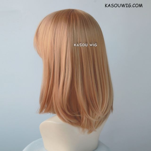 M-1/  KA018 ginger orange long bob cosplay wig. shouder length lolita wig suitable for daily use