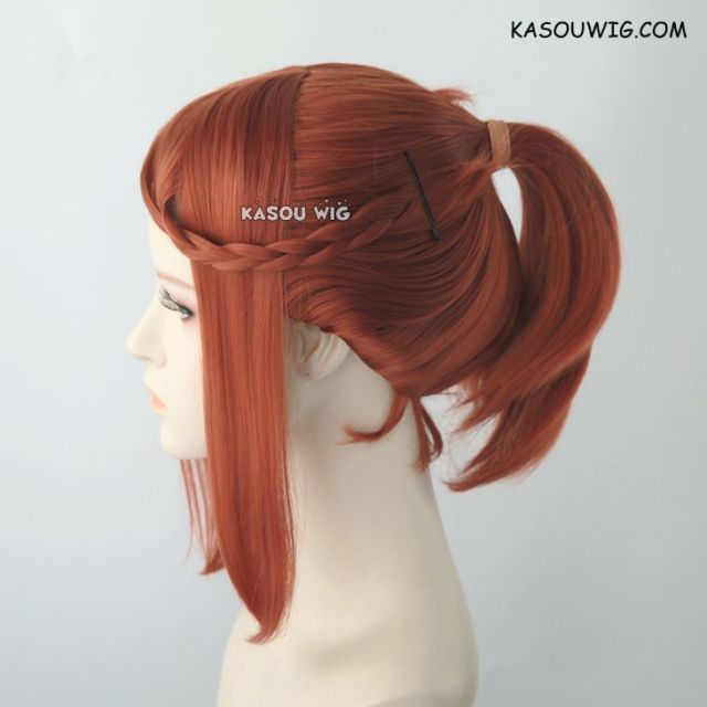 S-3 /  KA022 Copper Penny ponytail base wig with long bangs.