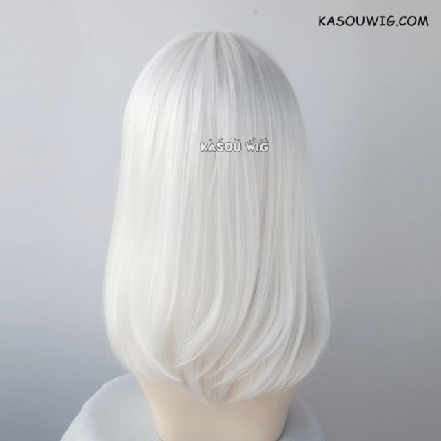 M-1/ KA001 snow white long bob cosplay wig. shouder length lolita wig suitable for daily use