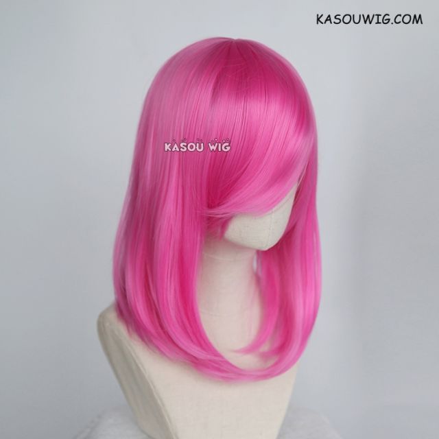 M-1/ KA035 deep pink  bob cosplay wig. shouder length lolita wig suitable for daily use
