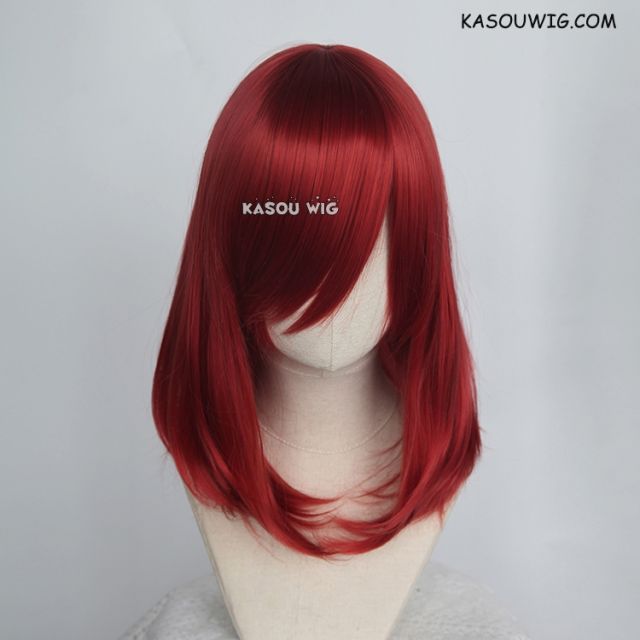 M-1/ KA042 apple red bob cosplay wig. shouder length lolita wig suitable for daily use