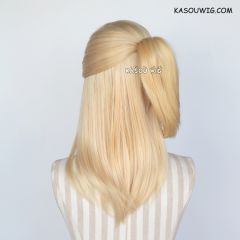 Fairy Tail Lucy Heartfilia medium length pre-tied yellow blonde ponytail wig