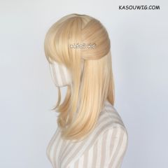 Fairy Tail Lucy Heartfilia medium length pre-tied yellow blonde ponytail wig
