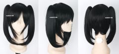 Love Live! School Idol project Yazawa Nico black twin tails cosplay wig / cute wig. KA032