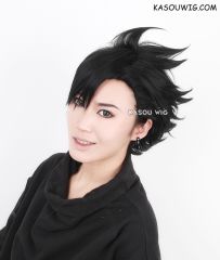 Haikyuu !! Kuroo Tetsurou short black spiky cosplay wig . KA032