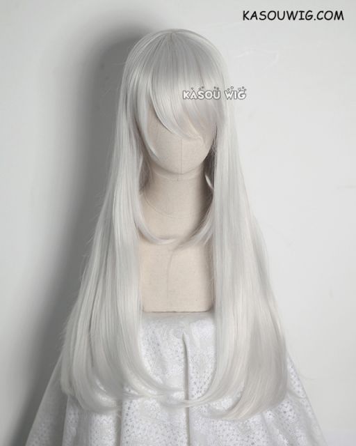 K Project Kushina Anna L-2 / KA002 silver white 75cm long straight wig . Tangle Resistant fiber