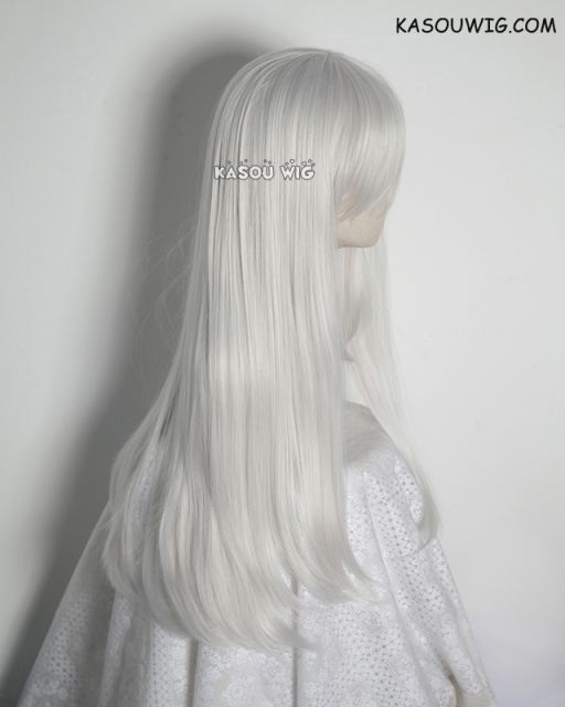 K Project Kushina Anna L-2 / KA002 silver white 75cm long straight wig . Tangle Resistant fiber