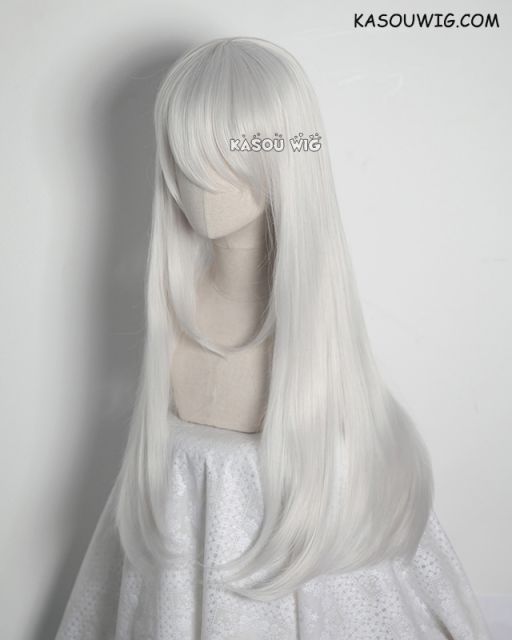 K Project Kushina Anna L-2 / KA002 silver white 75cm long straight wig . Tangle Resistant fiber