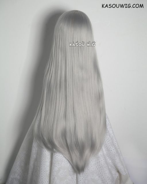 L-2 / KA003 light gray 75cm long straight wig . Tangle Resistant fiber