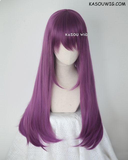 Tokyo Ghoul Kamishiro Rize L-2 / SP40 grape purple 75cm long straight wig . Tangle Resistant fiber